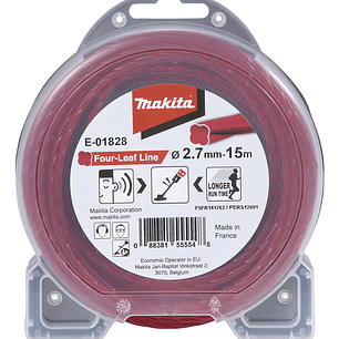 carrete Nylon Estriado rojo 2.7mm 15 - 130 Mt Makita