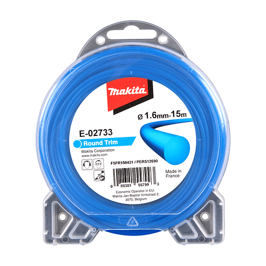 carrete Nylon Redondo Azul 1.6mm 15 Mt E-02733 Makita