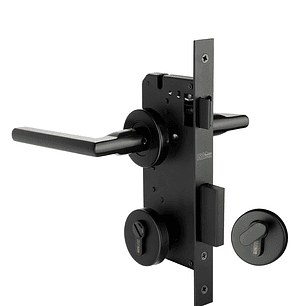Kit cerradura embutida 50x85 Baño Black 023031 Isalock