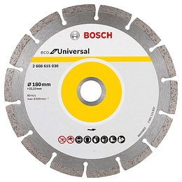 Disco diamantado ECO segmentado universal 180mm 7" Bosch