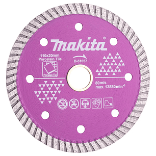 Disco diamantado 110x20 mm Cerámico / Porcelanato Turbo D-51057 Makita