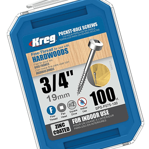 Tornillos hilo fino 3/4