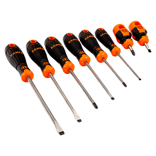 Juego 8 pzs destornilladores mango de goma B219.008 Bahco