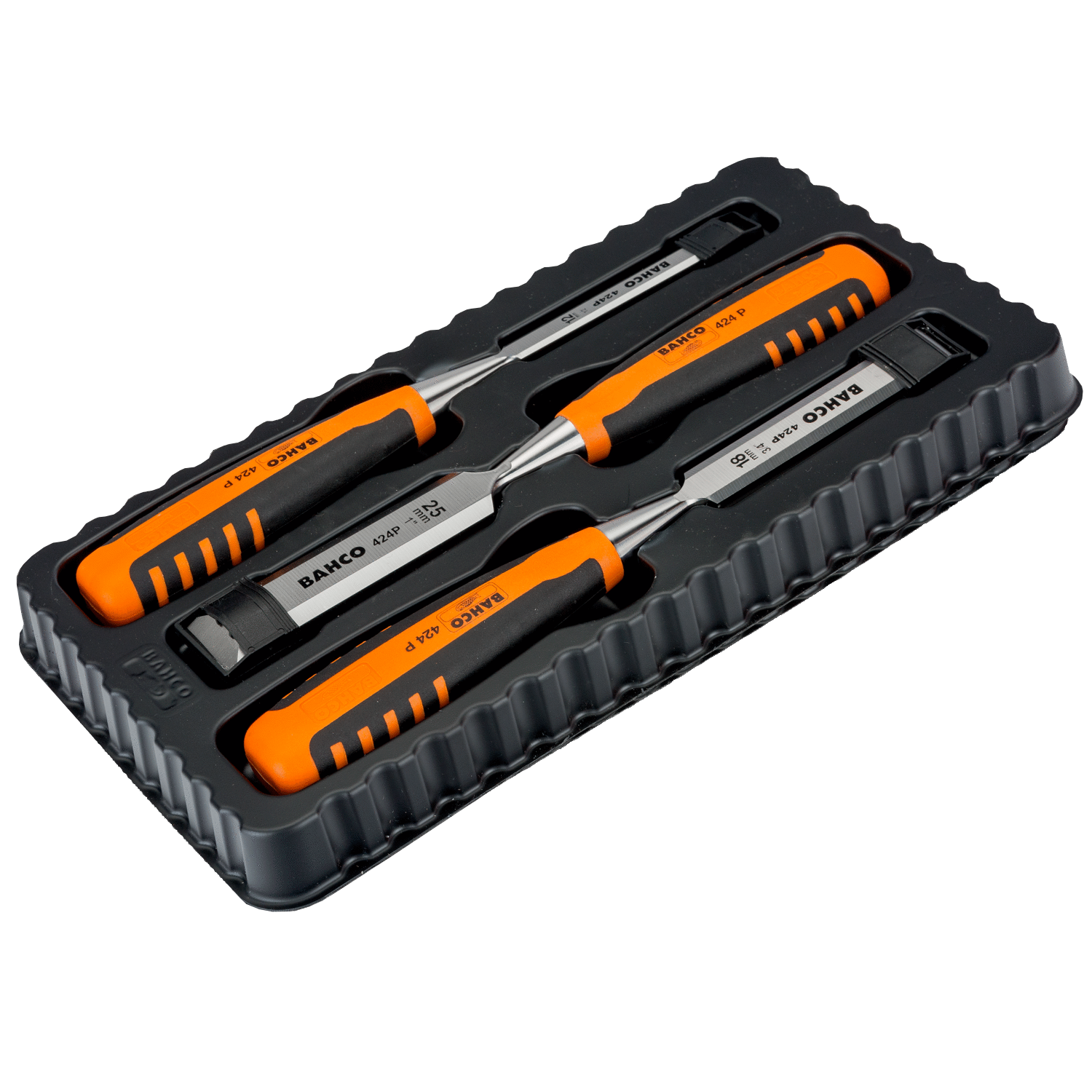 Set 3 Pzs formones mango Goma 424P-S3-EUR Bahco 1