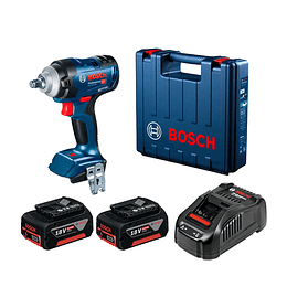 Llave de impacto inalámbrico 18v 400Nm Brushless GDS 18V-400SB + Baterías opcionales Bosch 