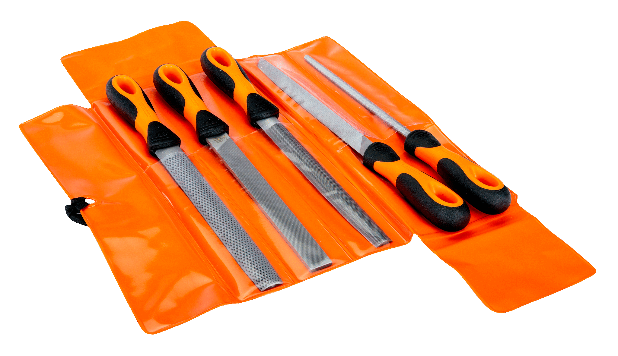 Juego de limas ERGO™ con escofina de media caña, picado entrefino de 200 mm 5 pzs 1-477-08-2-2 Bahco 2