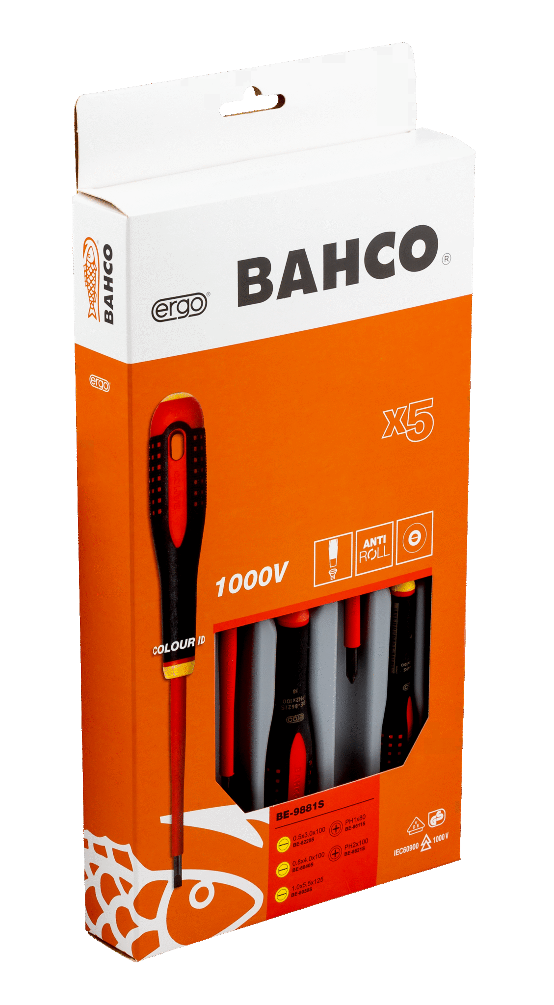 Set Destornilladores Aislados Ergo 5 pzs Be-9881s Bahco 4