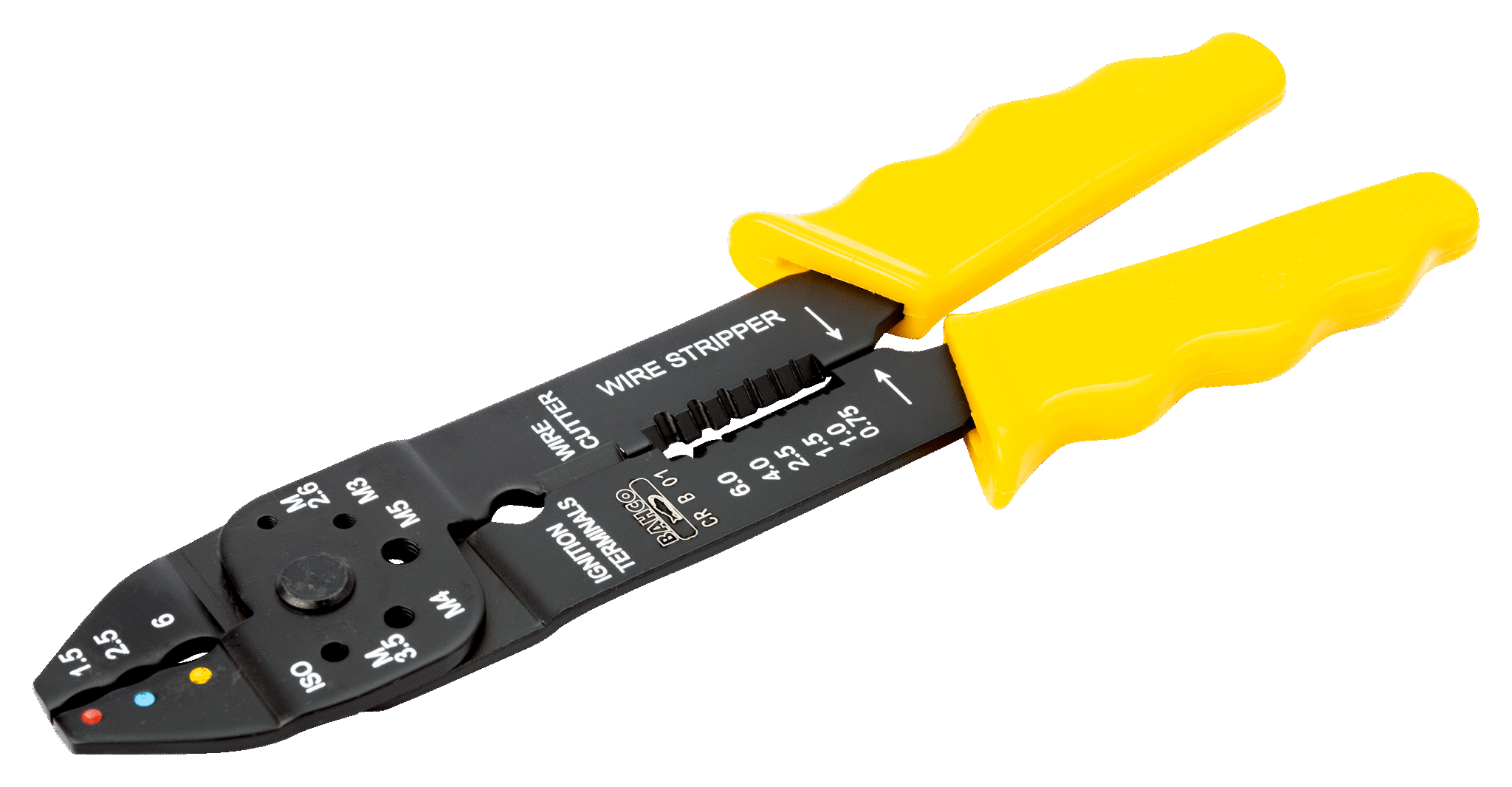 Alicates para engastado/corte/pelado con mango amarillo Cr b 01 Bahco 2