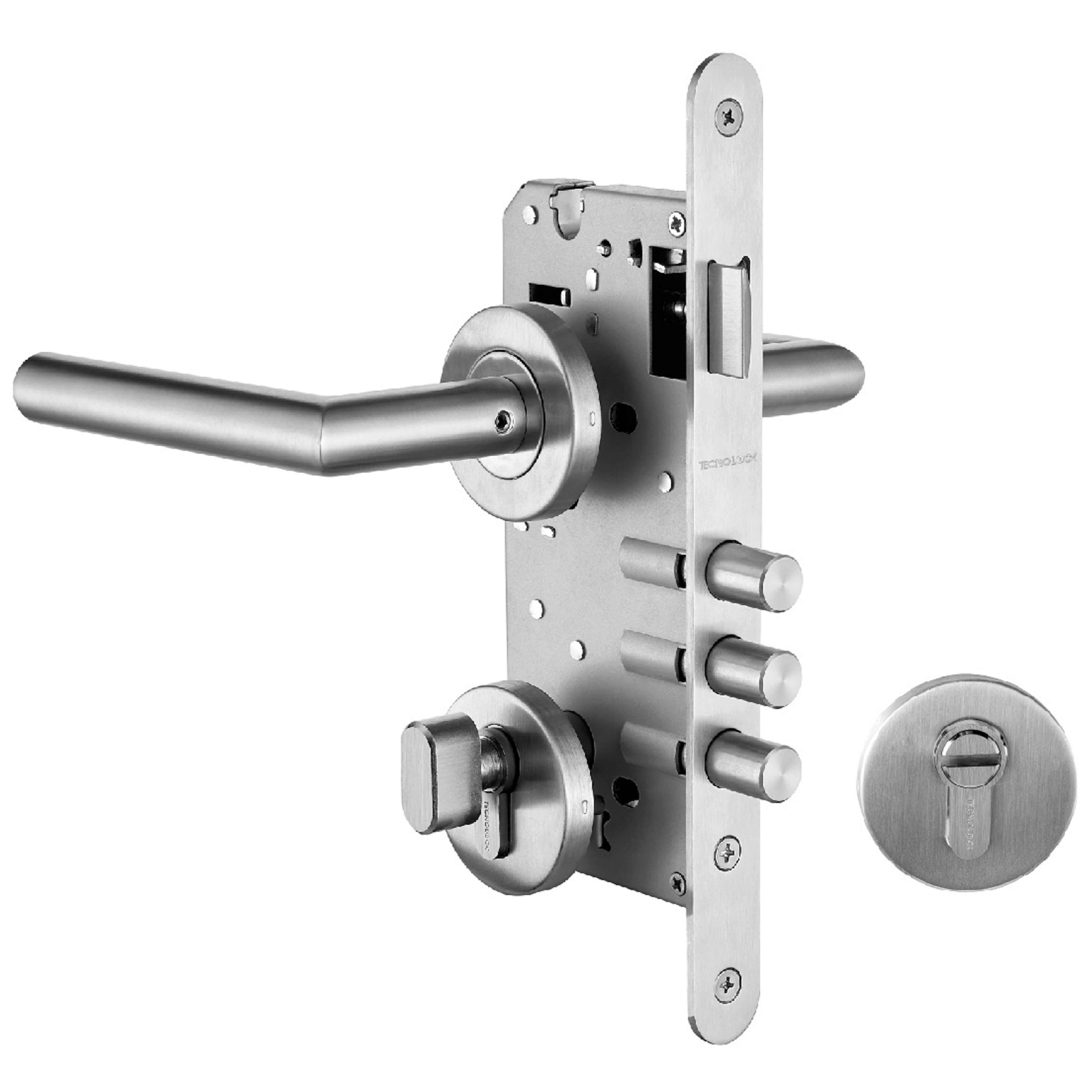 Kit Cerradura embutida 816 baño Bulones Inox 023044 Tecnolock 1