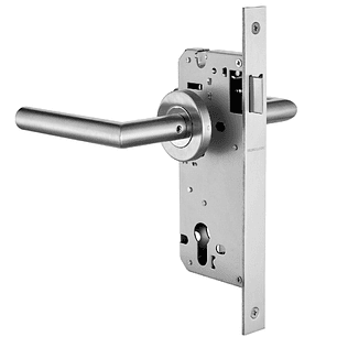 Kit Cerradura embutida 816 baño simple paso canto cuadrado 023045 Tecnolock