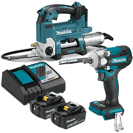 Kit Engrasadora 18v  + Llave de impacto 18v 1/2" DGP180Z-3  Makita