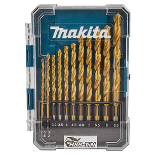Set Brocas Metal HSS-TIN Surtido 10 pcs Eco D-72849 Makita