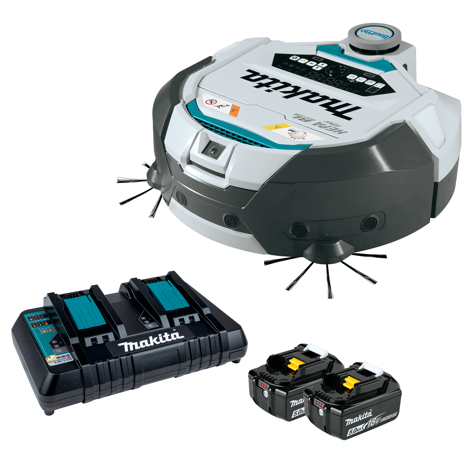 Aspiradora Robot Inalámbrica LXT® Litio‑Ion BL HEPA 18Vx2 DRC300Z-1 Makita 1