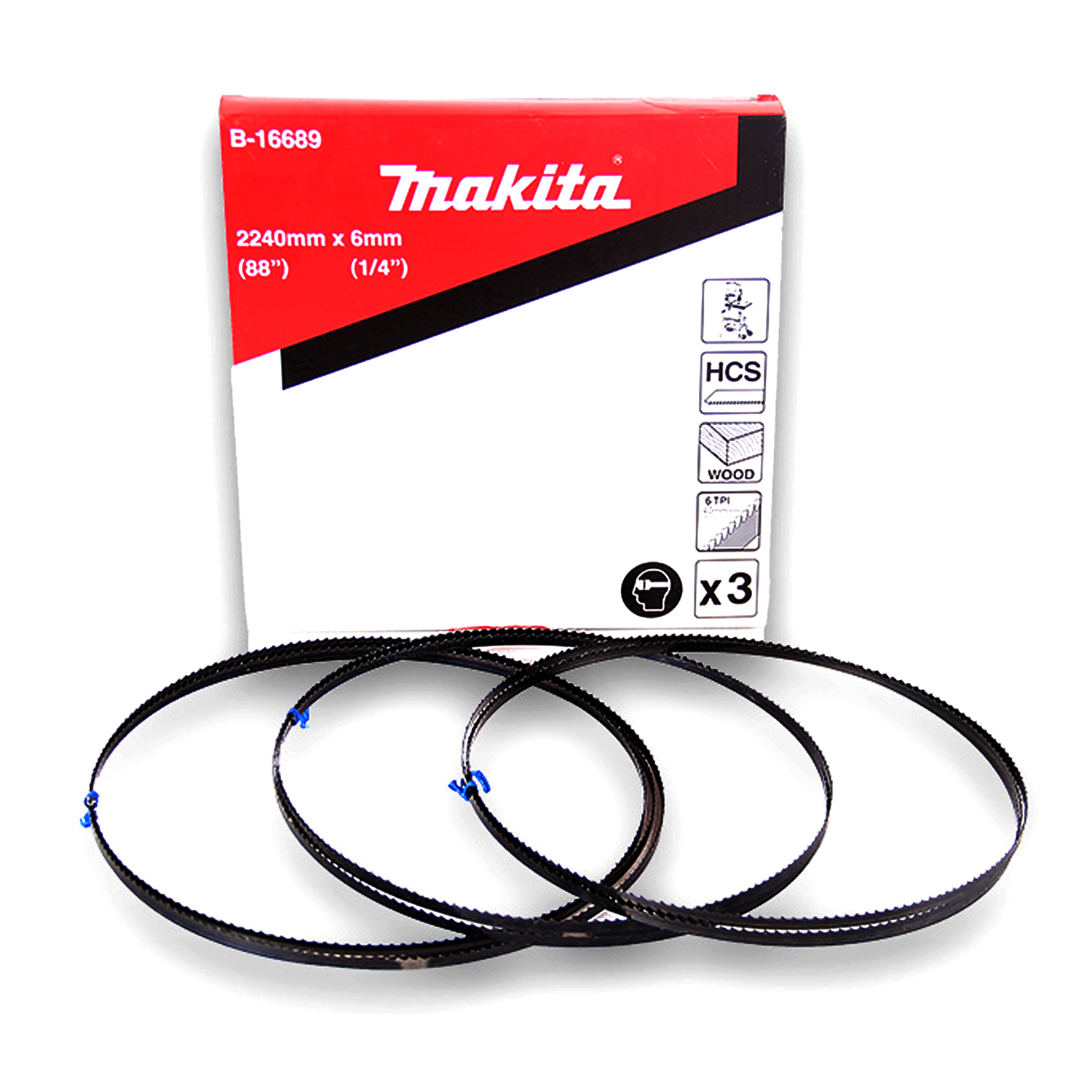 Set 3 Pzs Sierra huncha para madera 240x6mm B-16689 Makita 1