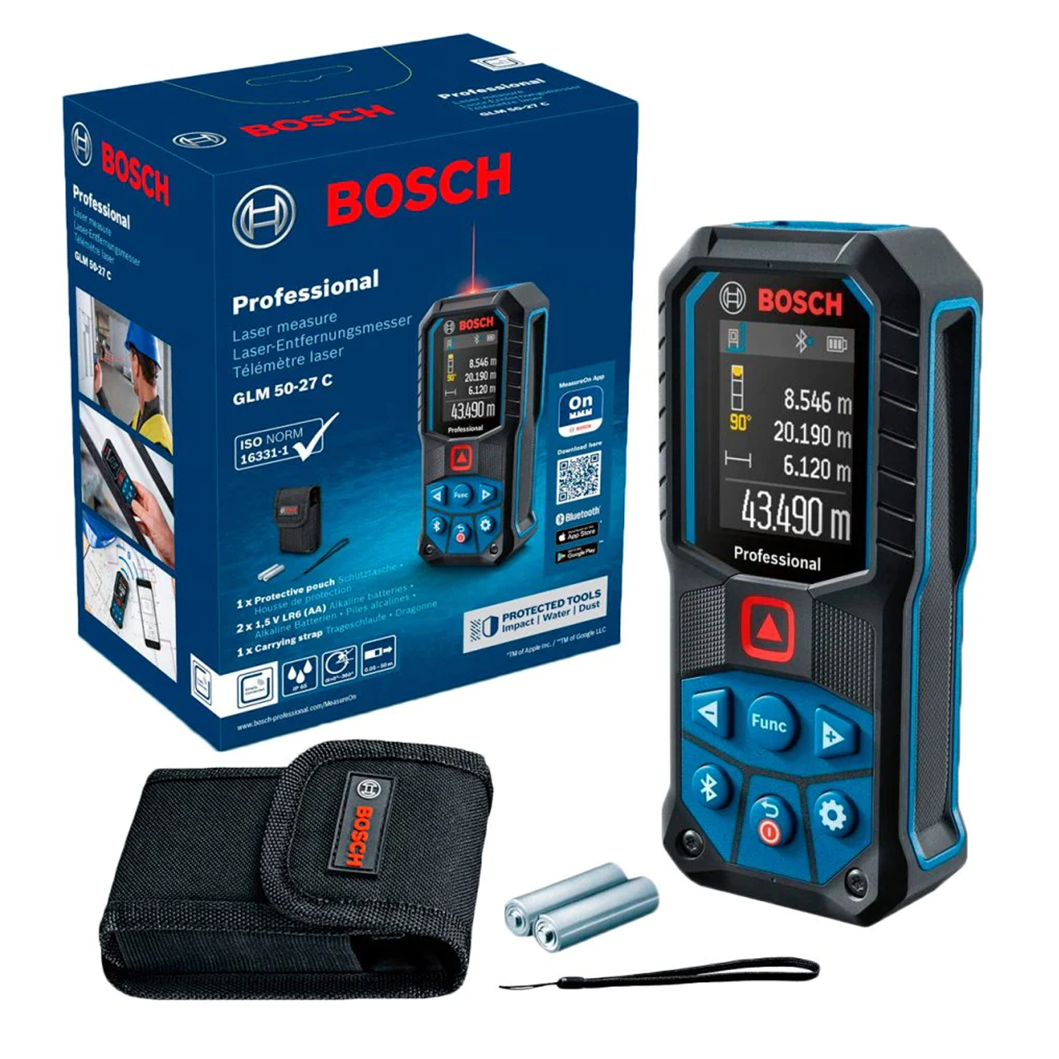 Medidor laser 50m Bluetooth GLM 50-27 C Bosch Professional 1