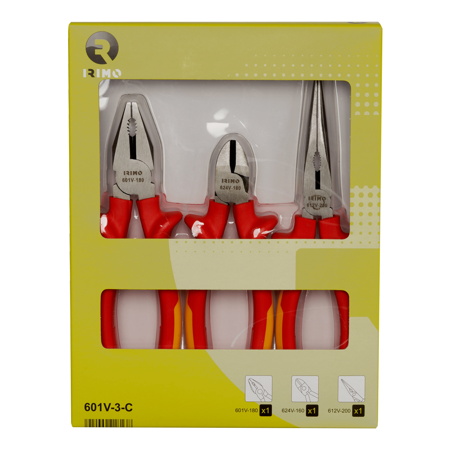 Set 3 Pzs Alicates aislados 601V-3-C Irimo 1