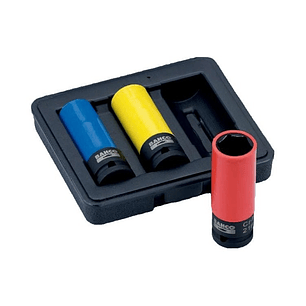 Set 3 Pzs Dados largos de impacto BWSS12P3 Bahco