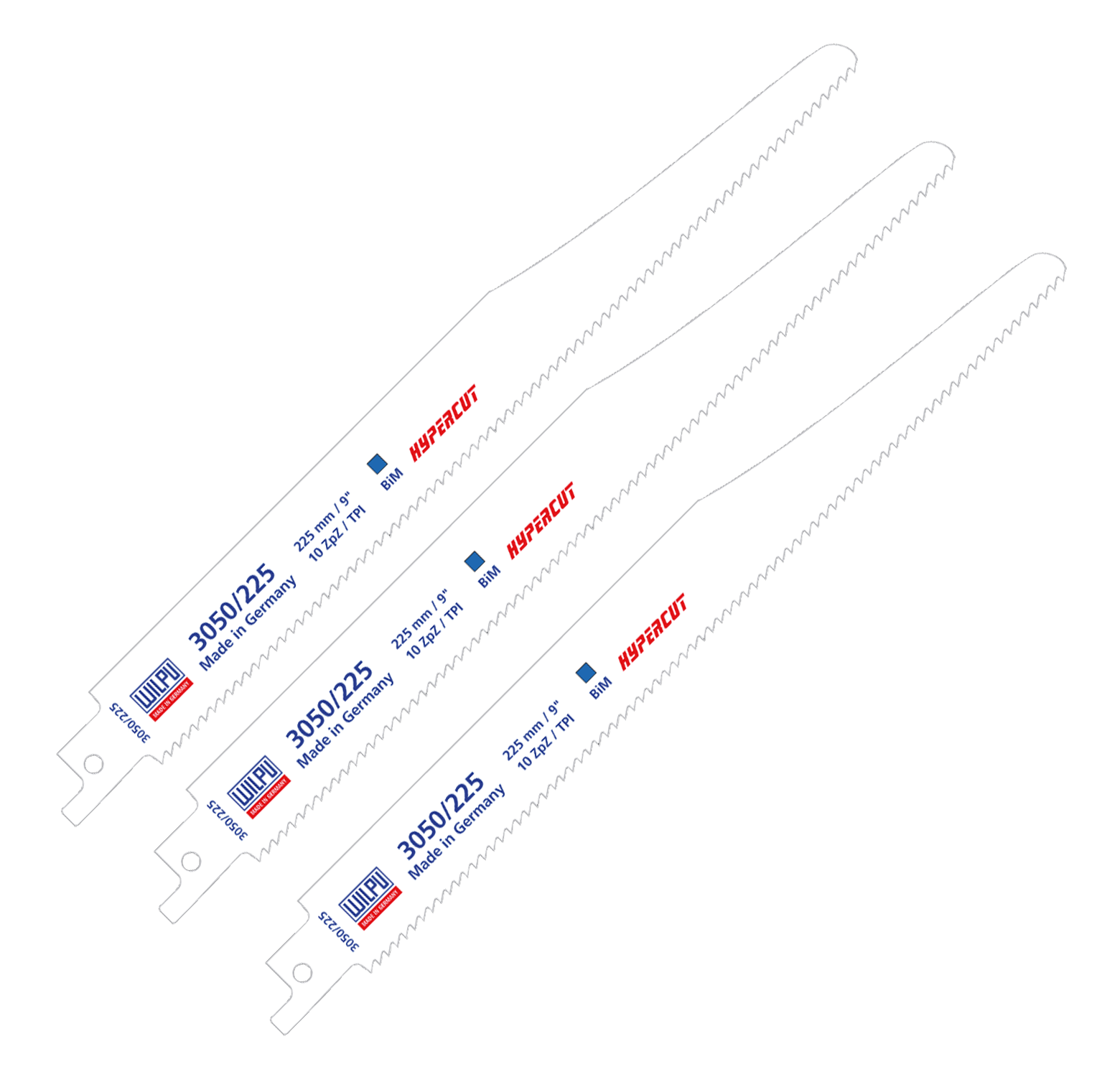 Set 3 Pzs Hojas sierra Sable Bi metal 3050/300 Wilpu 1