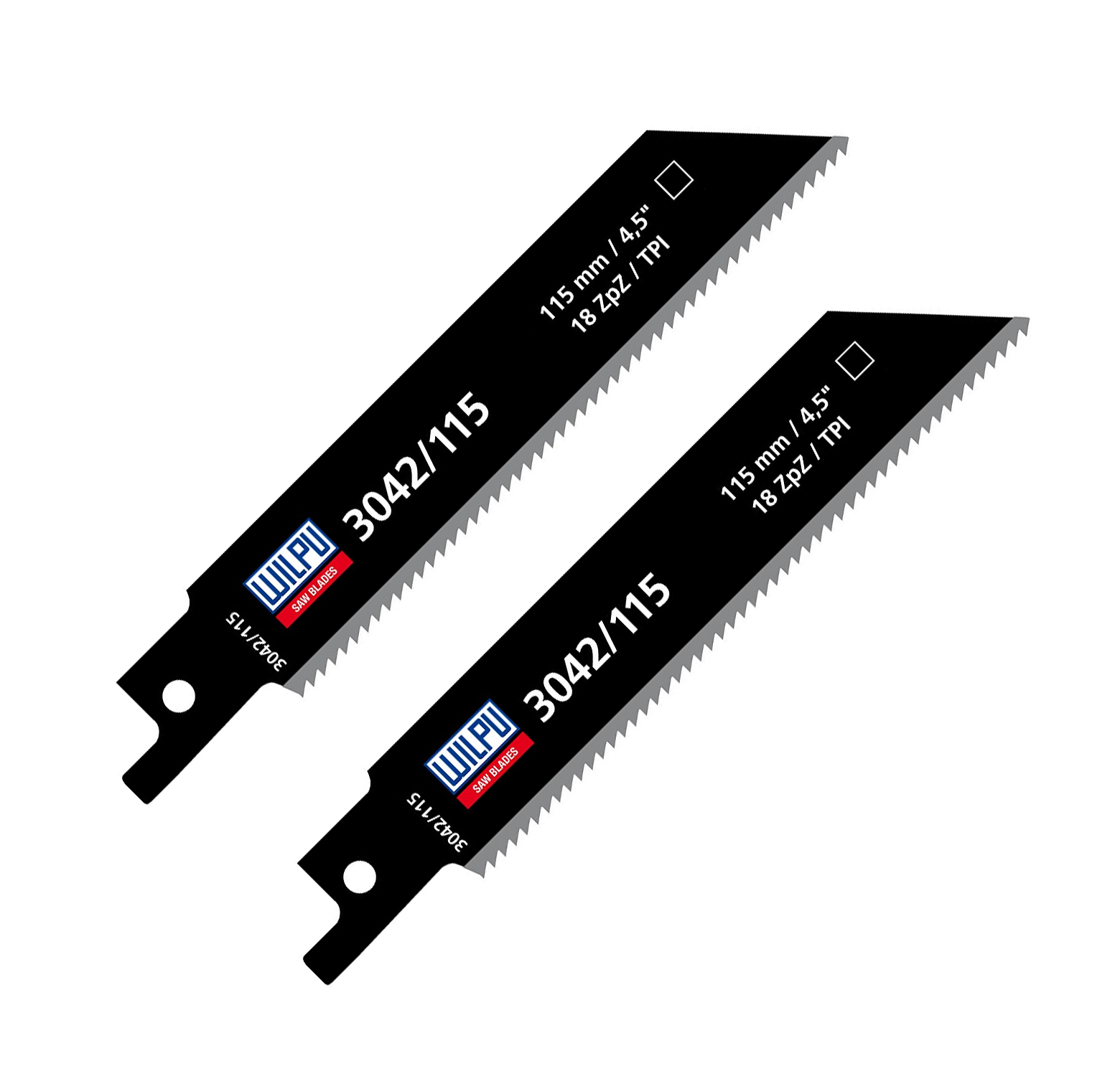 Set 2 Pzs Hojas sierra Sable Inox / Fibra de vidrio / Plexiglass 3042/115 Wilpu 1