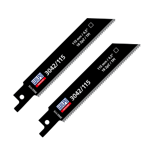 Set 2 Pzs Hojas sierra Sable Inox / Fibra de vidrio / Plexiglass 3042/115 Wilpu