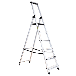 Escalera aluminio 6 Peldaños 150Kg 3028-06 TecnoPlus