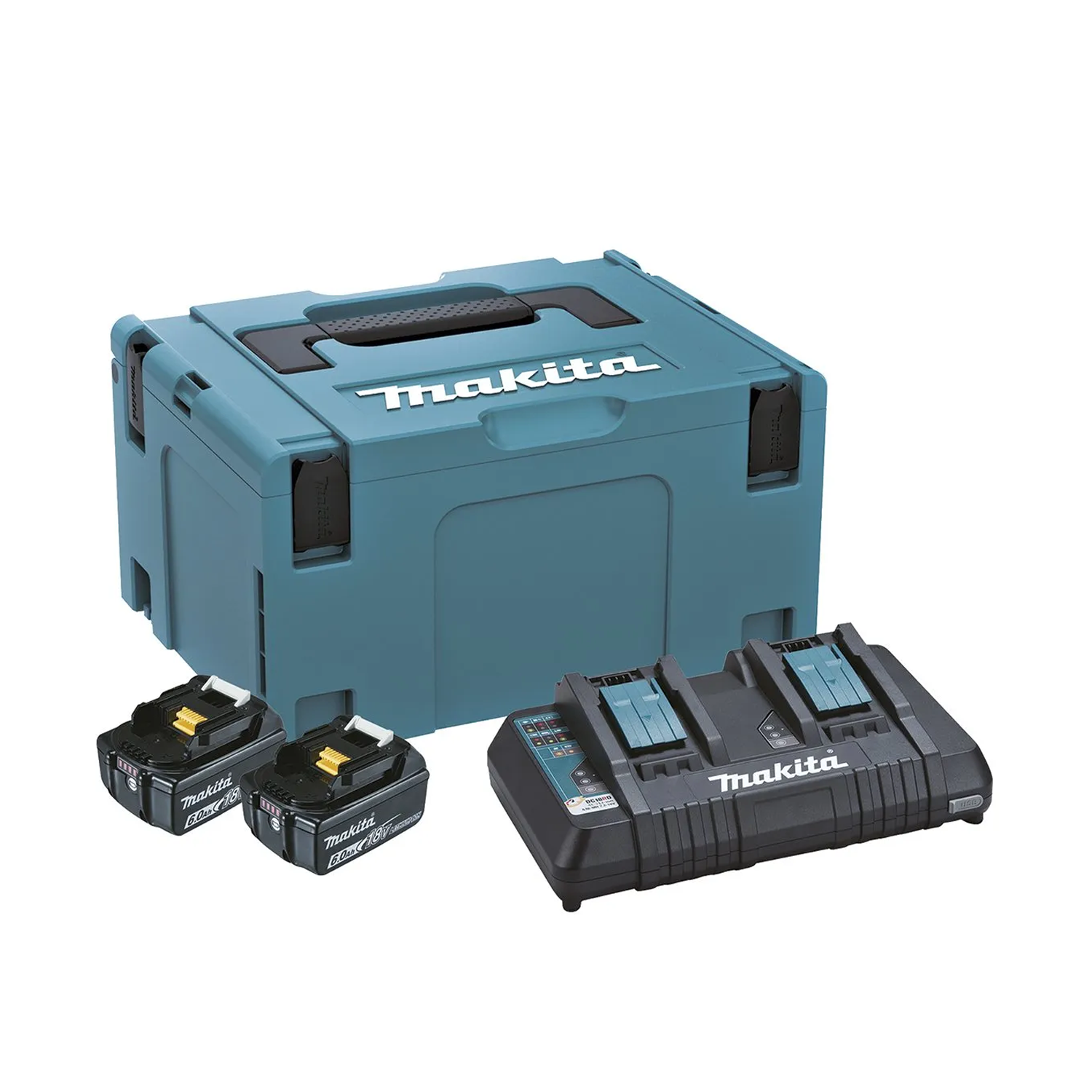 Kit fuente de alimentación 2 Baterías + cargador 198077-8 Makita 1