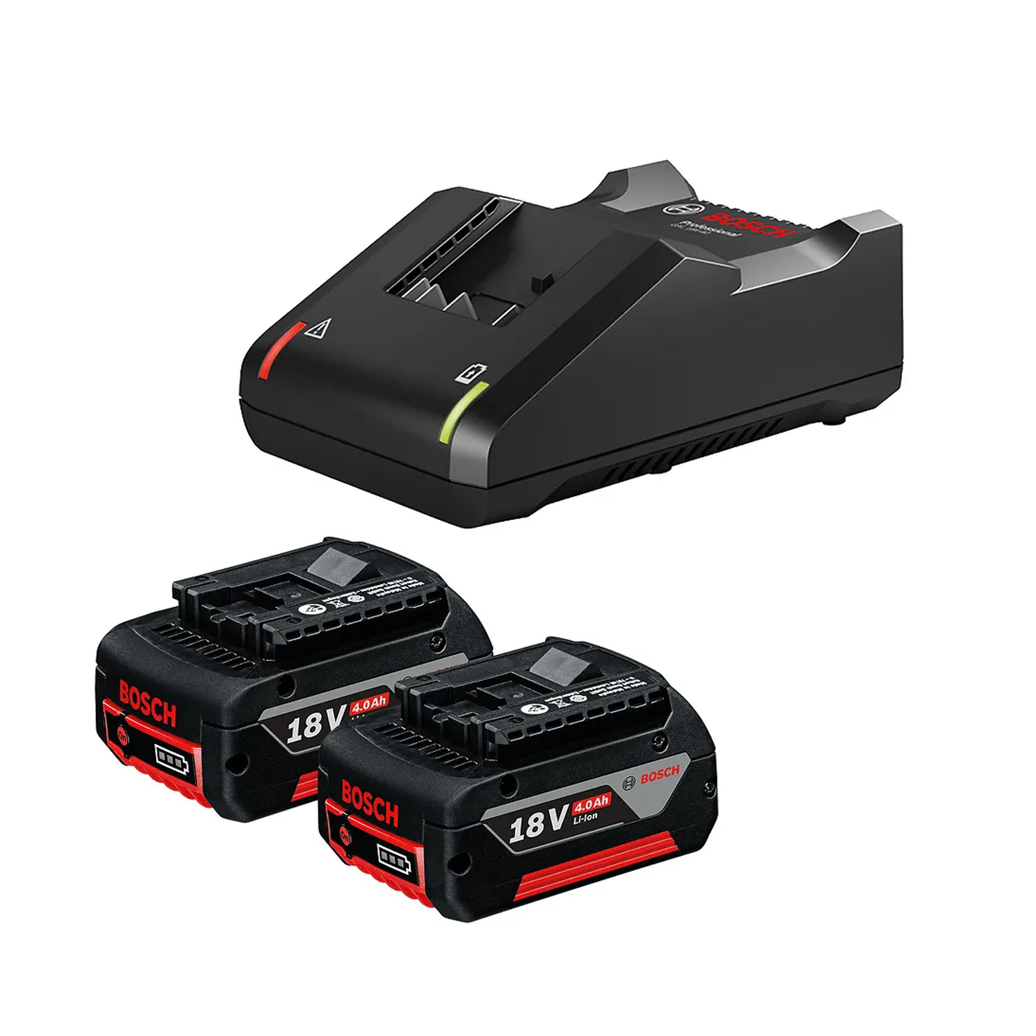 Set 2 Baterias 4.0Ah + Cargador 18v Starterkit Bosch 1