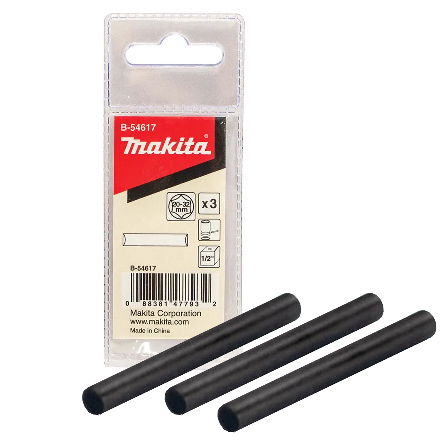 Set 3 Pzs. pin Dados largos Impact 1/2