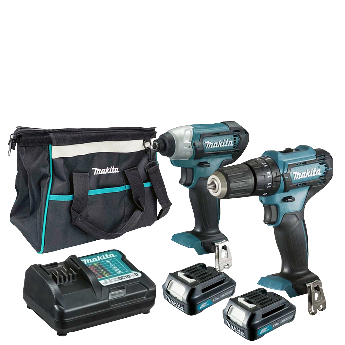 Combo Taladro percutor + Atornillador de impacto 12V CLX228 Makita 1