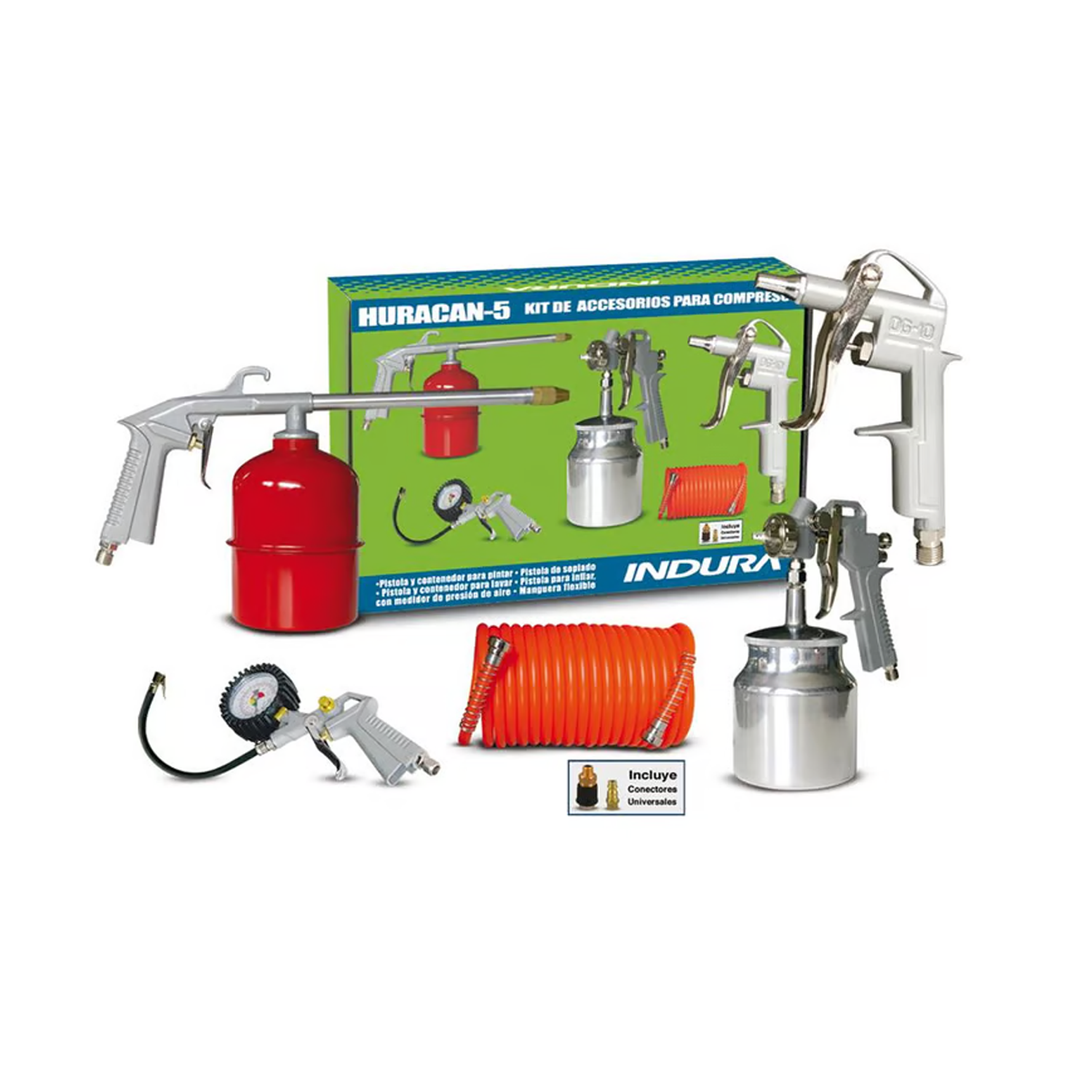 kit de pistolas para compresor HURACAN-5 Indura 1