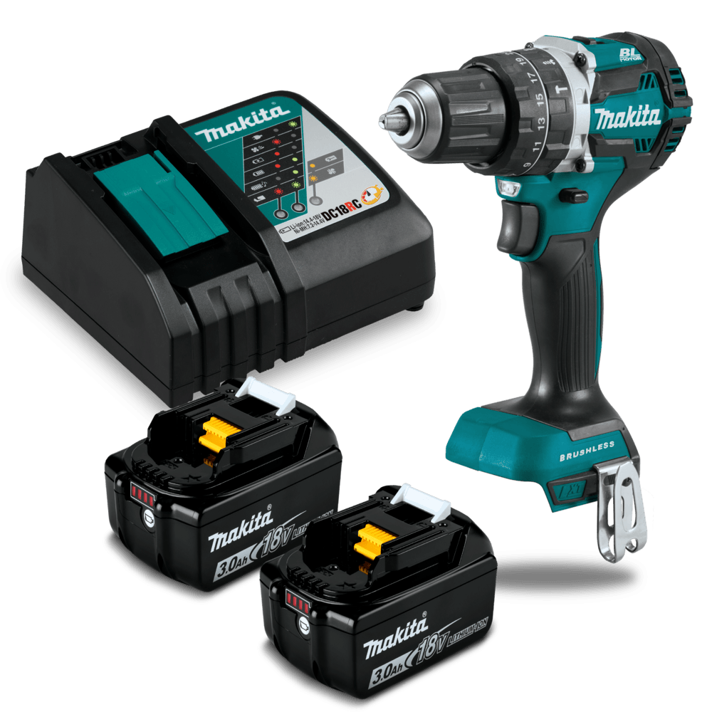 Taladro Percutor Inalámbrico BL 18v DHP484RFE Makita 1
