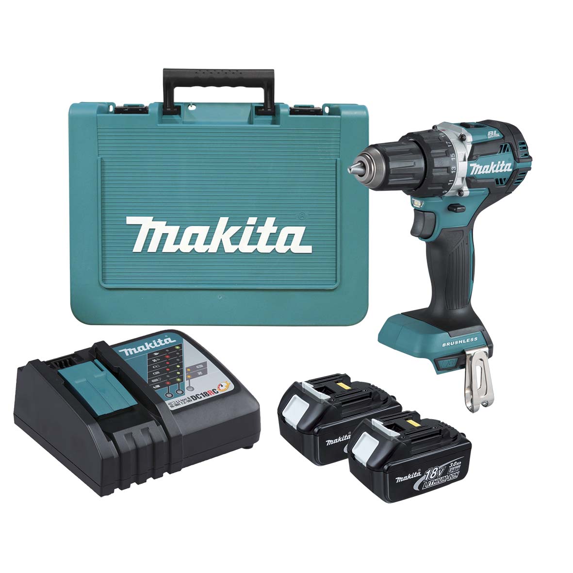 Taladro Atornillador inalámbrico 18v BL DDF484RFE Makita 1
