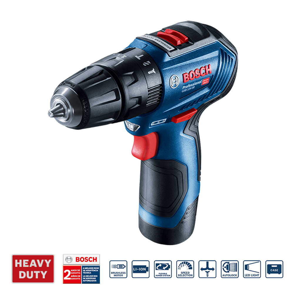 Taladro percutor inalámbrico profesional GSB 12V-30 Bosch 2