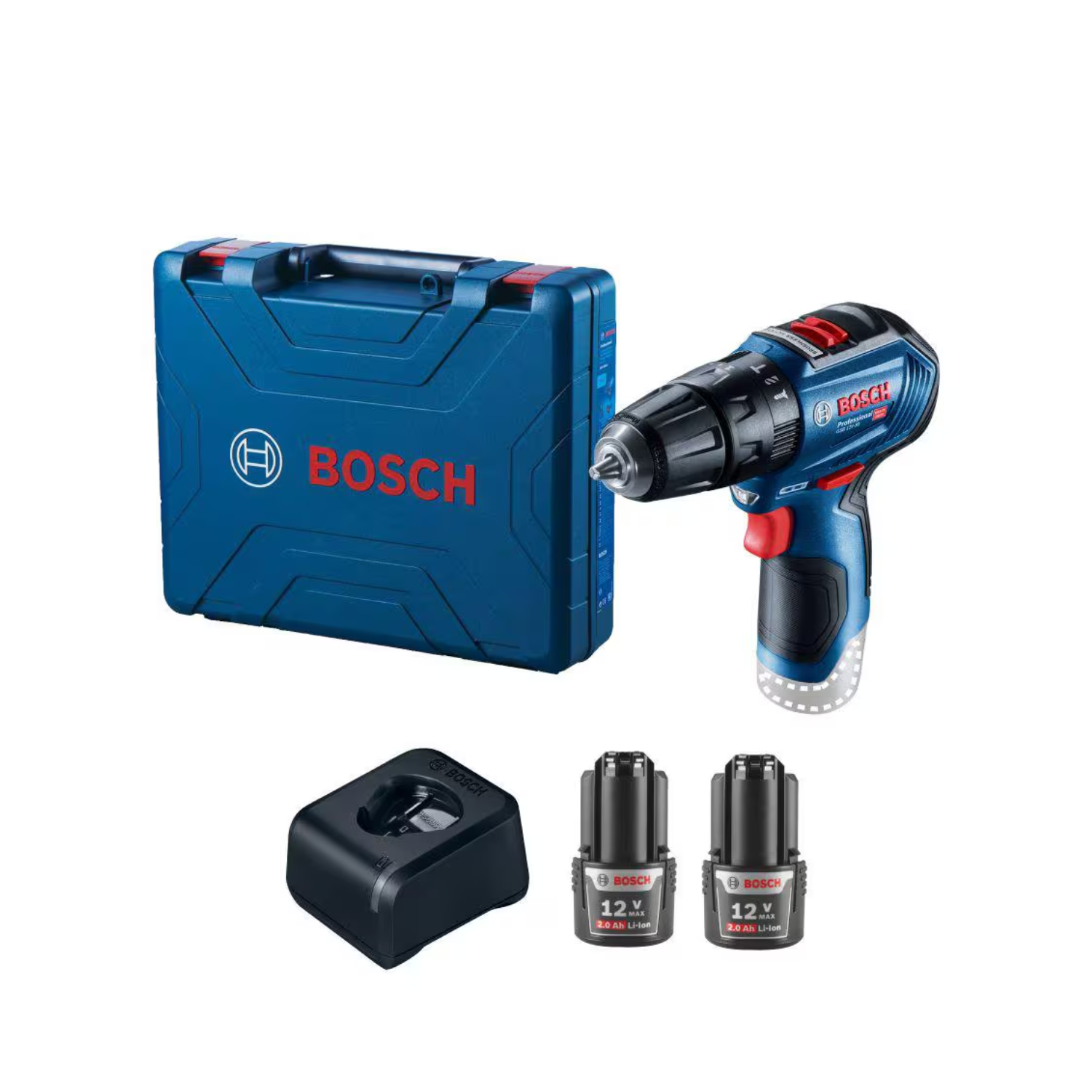Taladro percutor inalámbrico profesional GSB 12V-30 Bosch 1