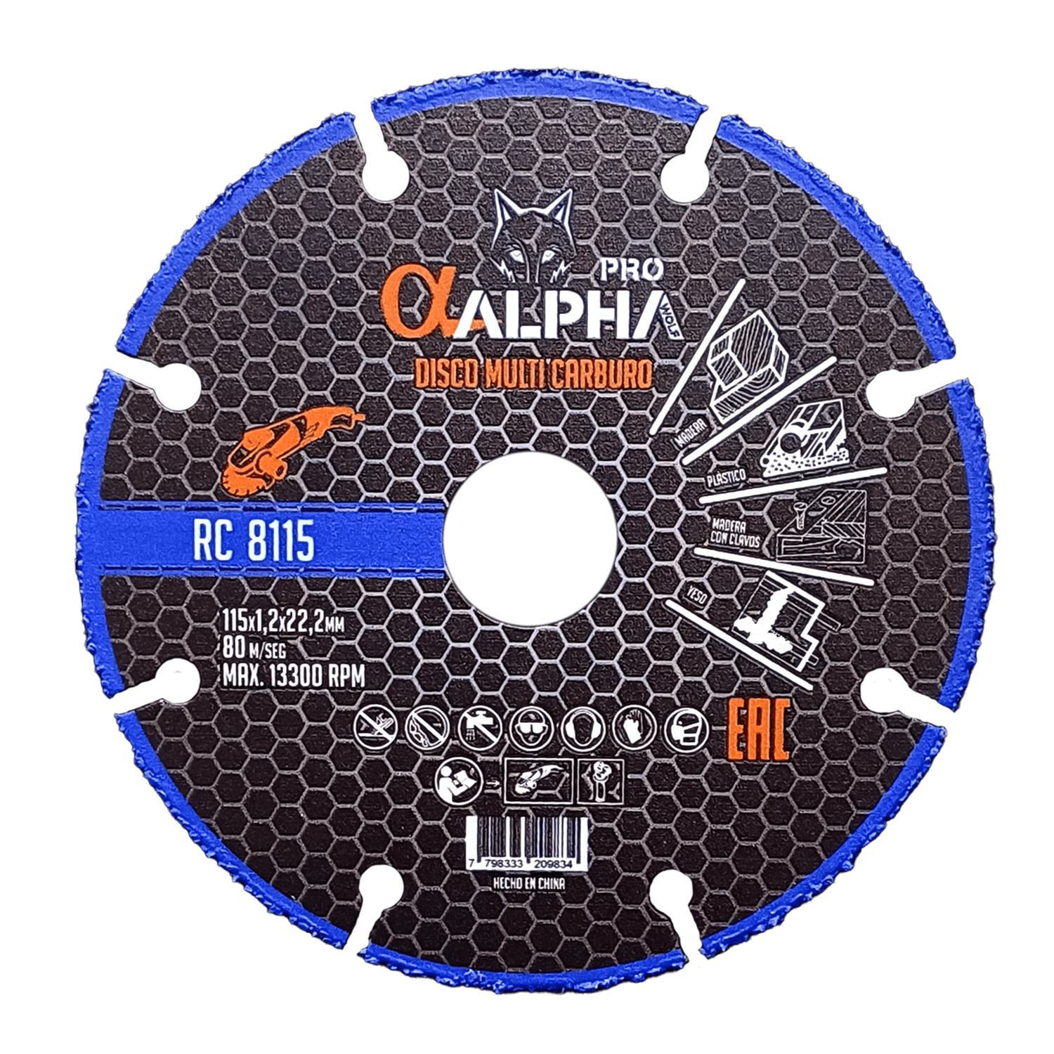 Disco de corte multimaterial 4 1/2