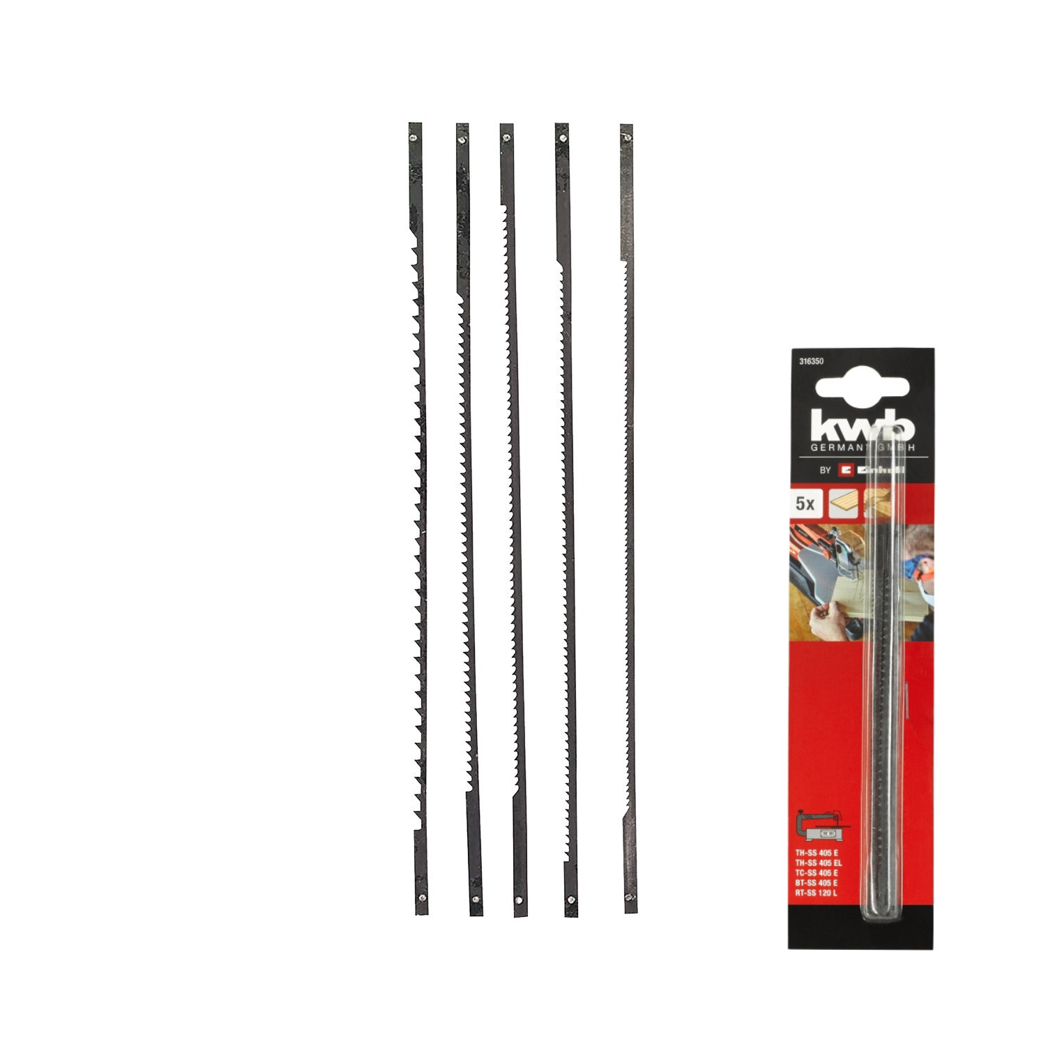 Set 5 Pzs. hojas de sierra para caladora de banco Einhell 1