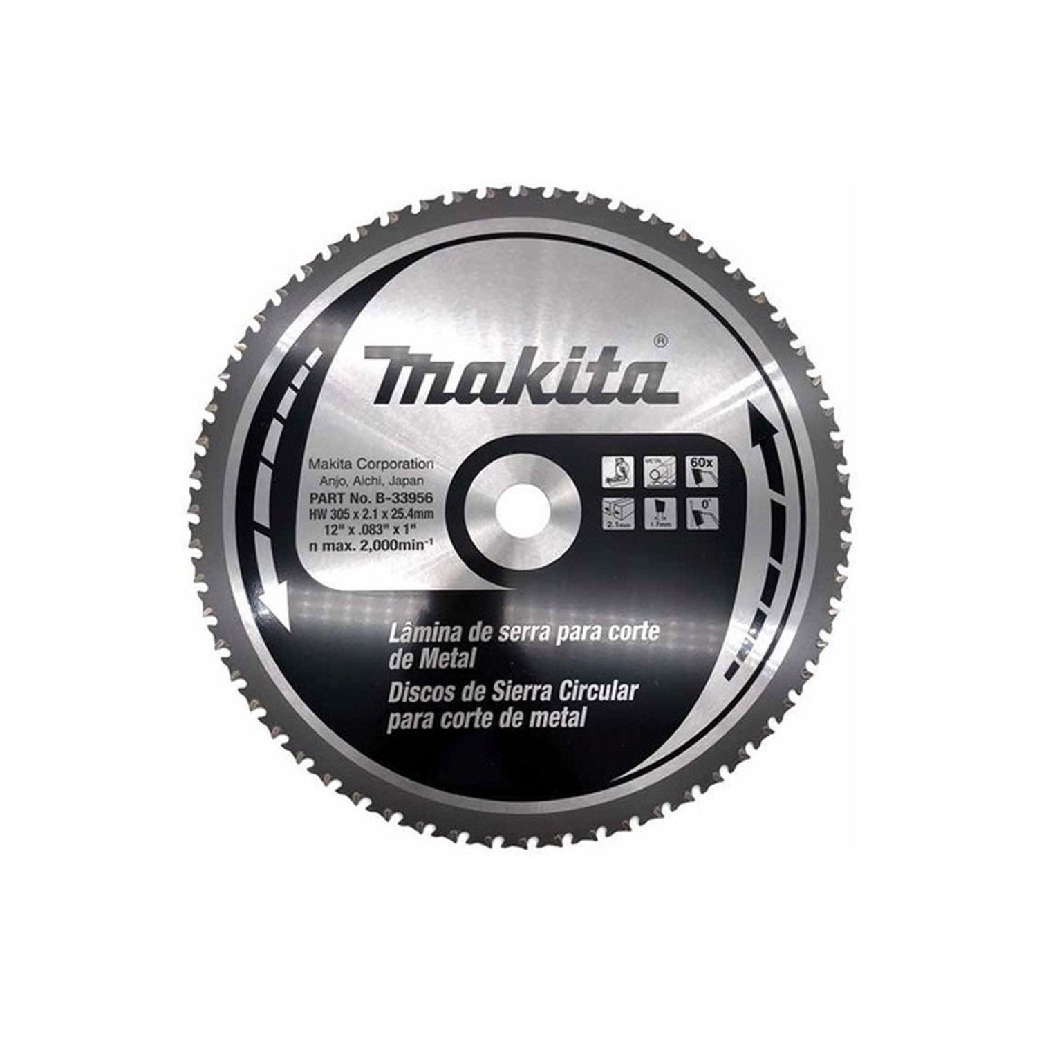 Disco de sierra Metal 12