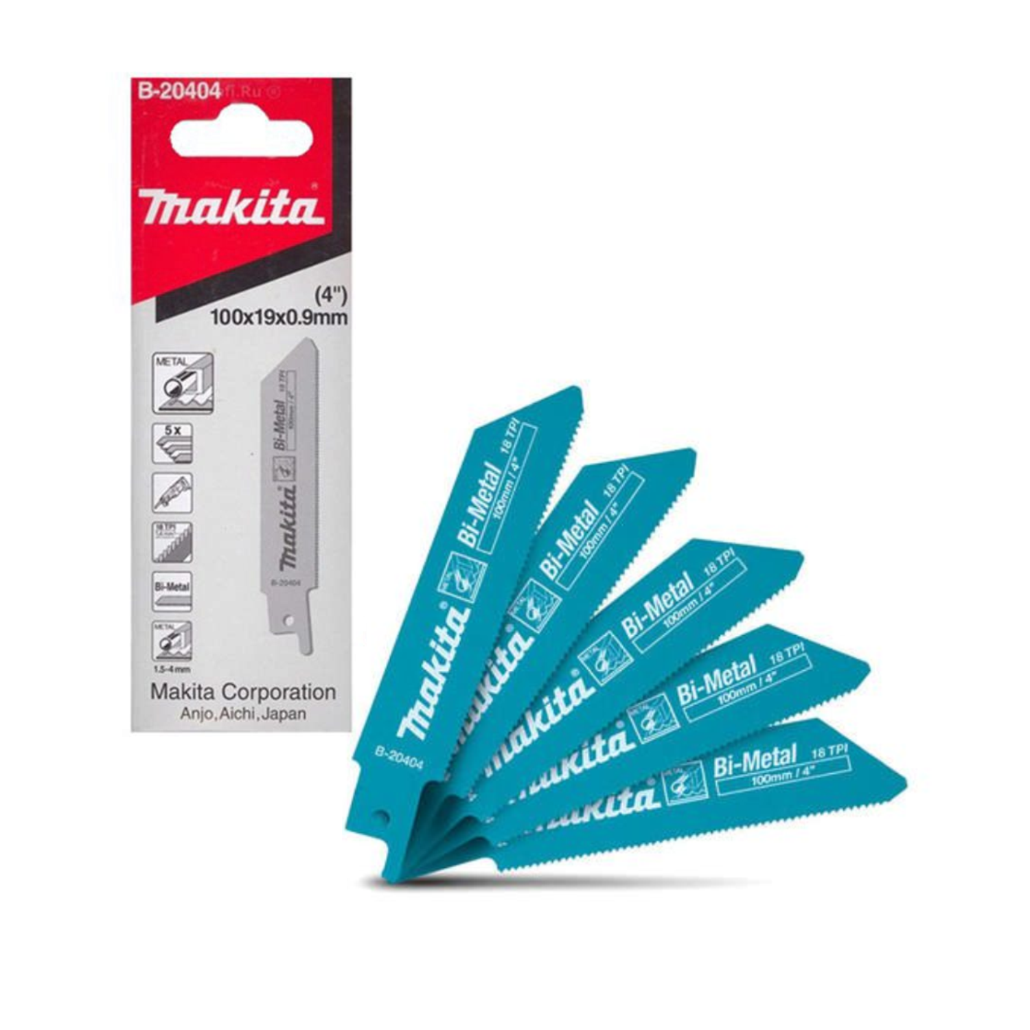 Set 5 Pzs Hoja sierra sable 100mm BIM B-20404 Makita 1
