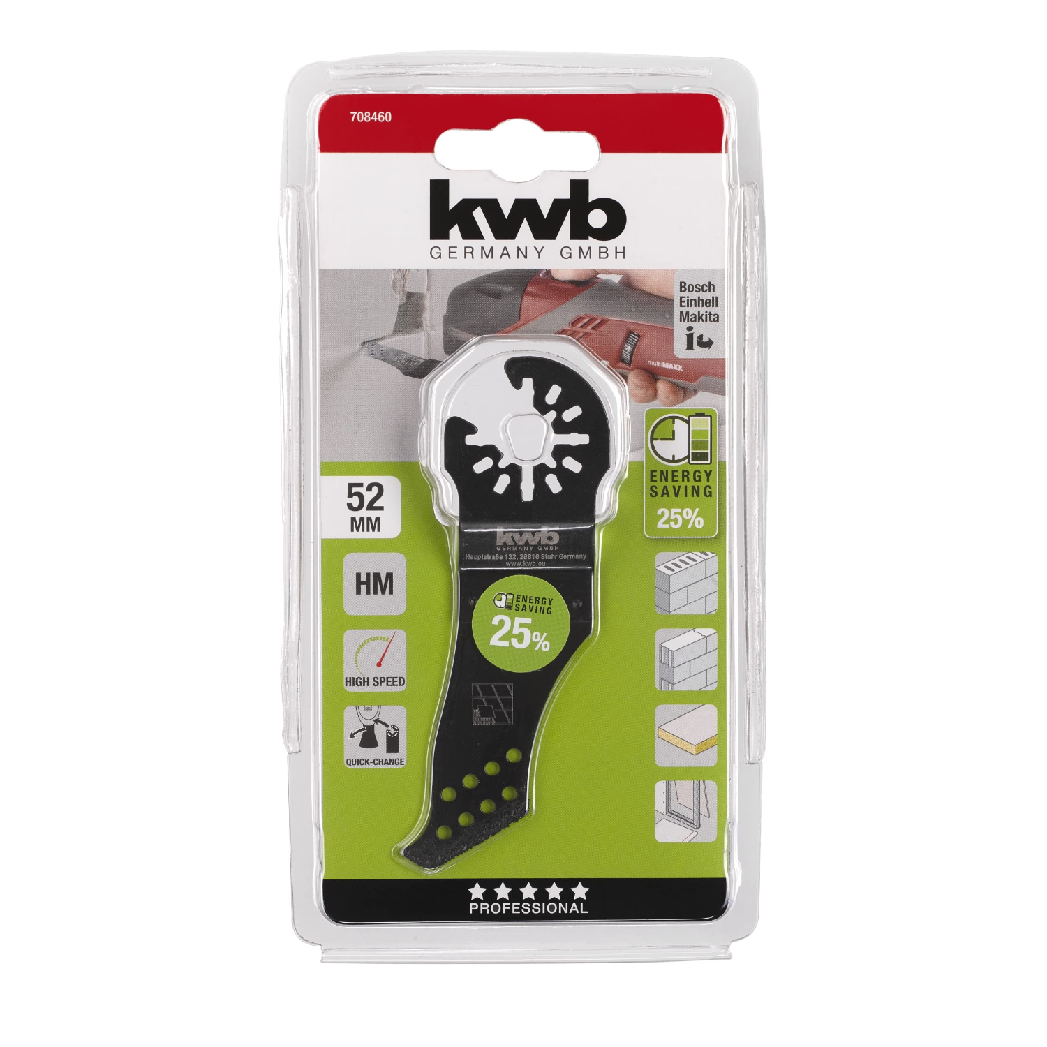 Hoja sierra de corte / Limpieza  oscilante 52mm para azulejos 49708460 Einhell 1