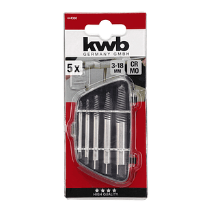 Set 5 Pzs Saca tornillos 3-18mm 444300 KWB Einhell
