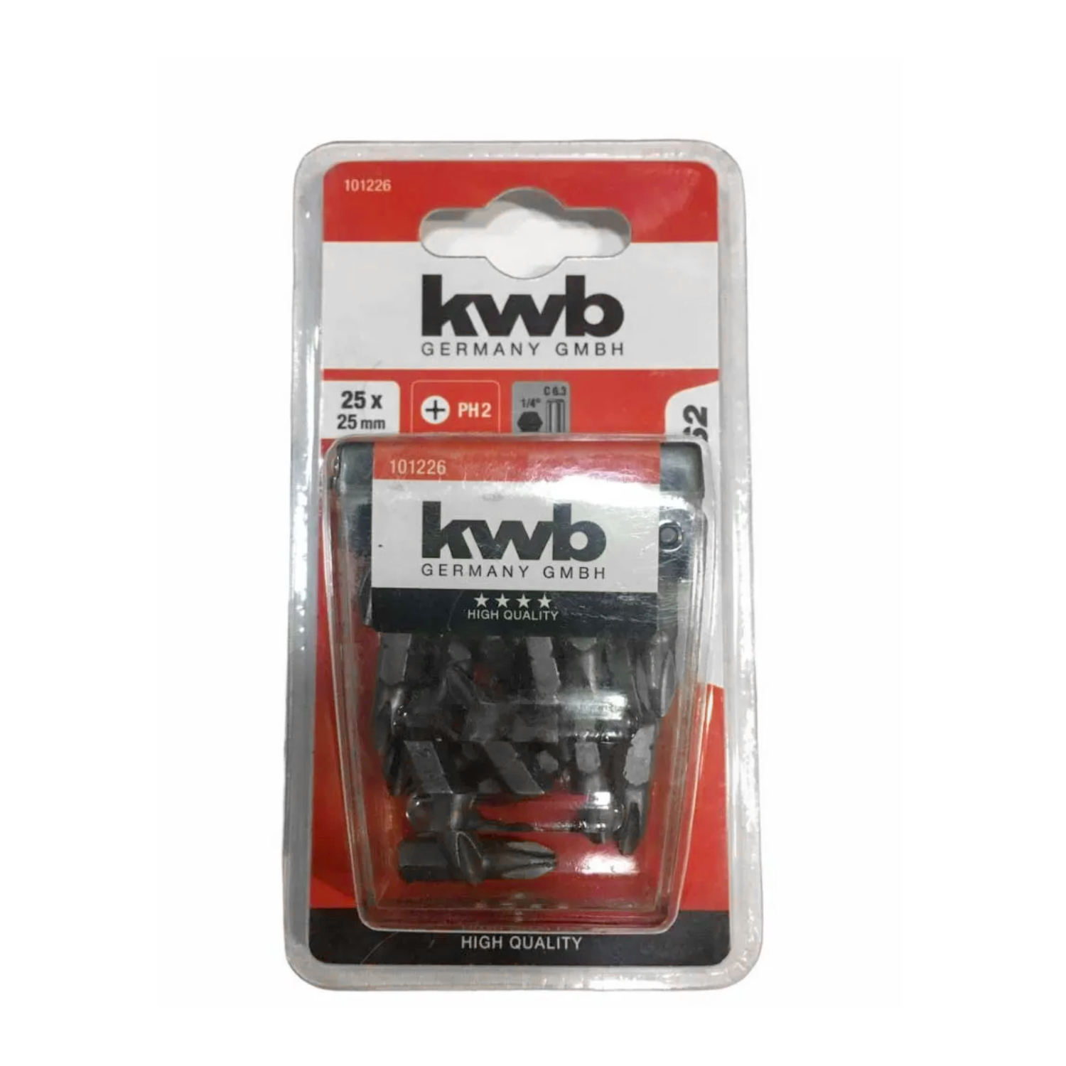Set 25 Pzs puntas PH2 x 25mm 49101226 KWB Einhell 1