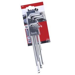 Set 9 Pzs llaves allen Hex 1.5 - 10mm 49147600 KWB Einhell
