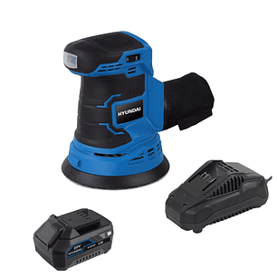 Kit Lijadora Orbital 125mm Inalámbrica + batería 4.0ah y cargador 20v 81KITO777-1 Hyundai