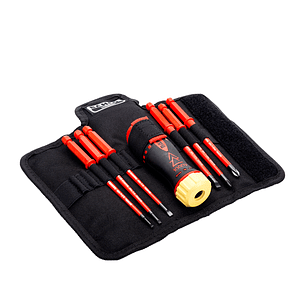 Set 6 Pzs Destornilladores aislados con carraca 808061 Bahco