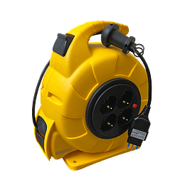 Alargador de carrete retráctil portátil 4 posiciones 15Mt 16a 250v 93PTAPRT15 Rittig