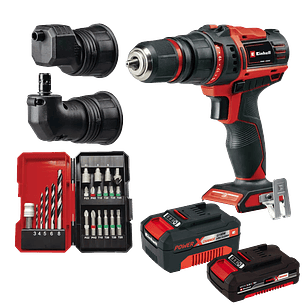 Taladro inalámbrico 18v cabezales intercambiables + Baterías TE-CD 18/45 3X-Li +22 Einhell