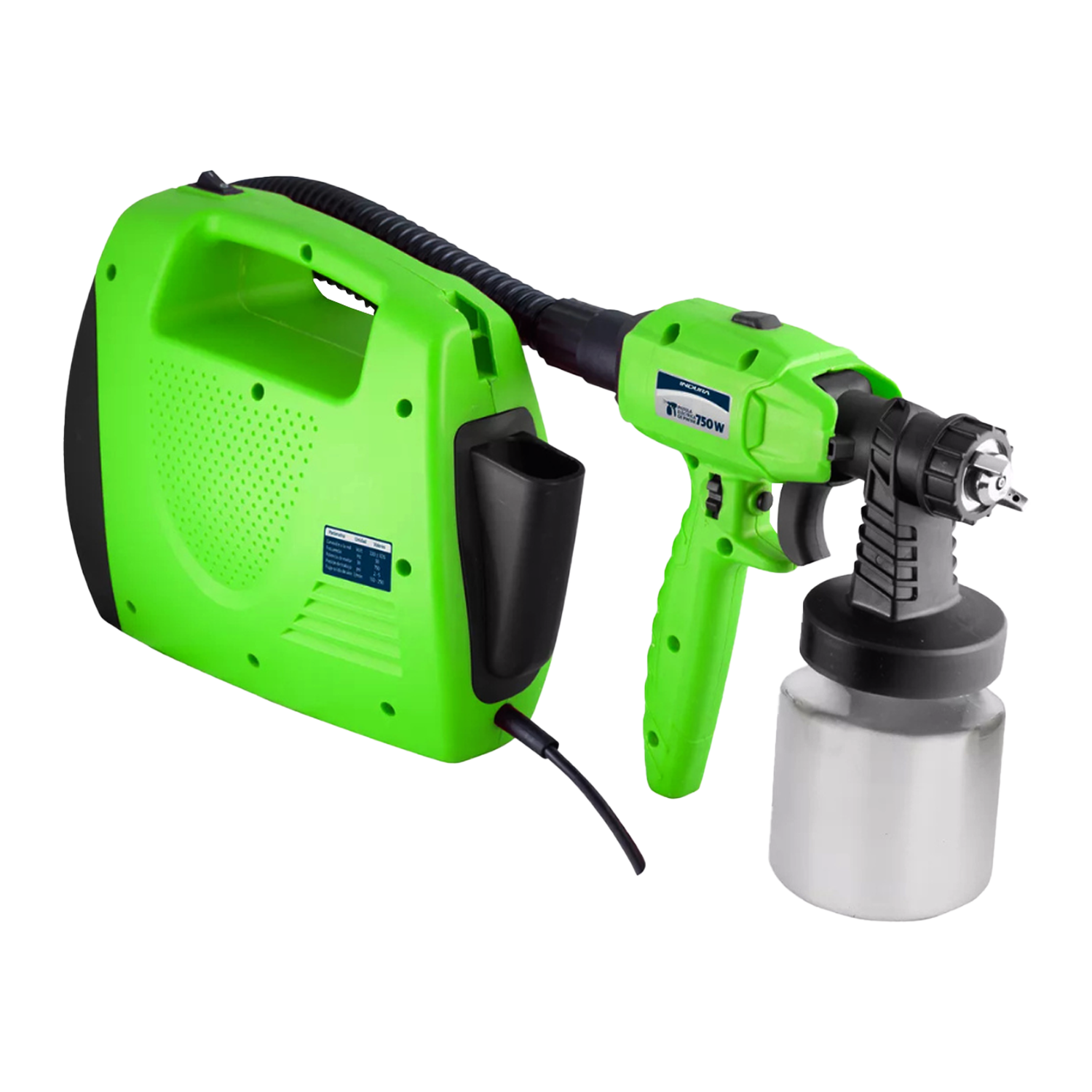 Pistola de pintura con compresor 750W 6092502 Indura 1