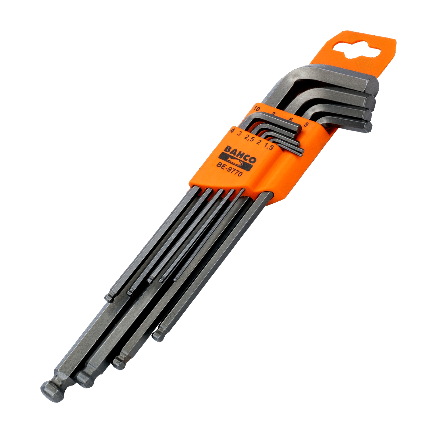 Juego 9 pzsllaves hex allen largas con bola métricas fosfatado BE-9770 Bahco 1