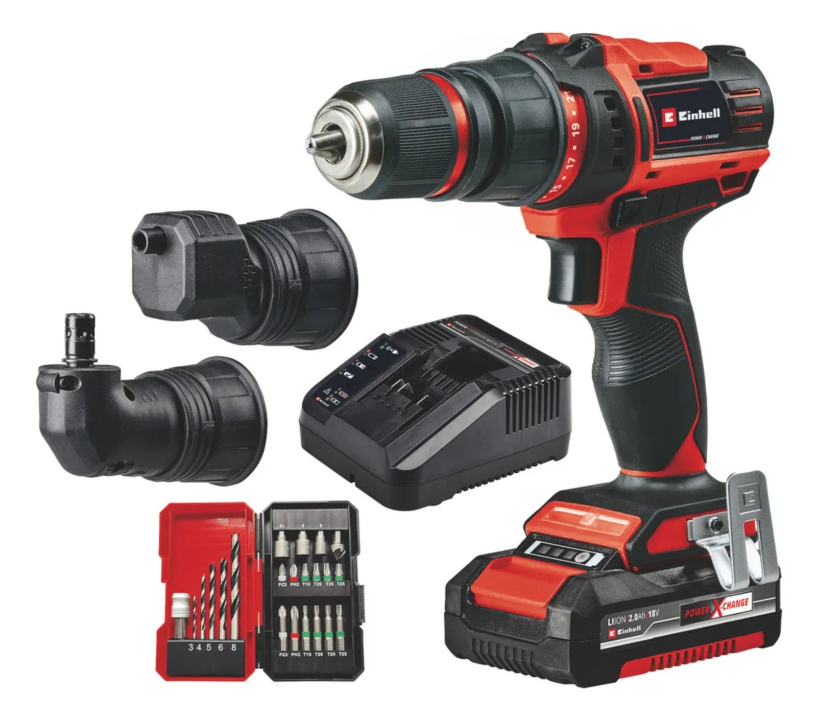 Taladro inalámbrico 18v cabezales intercambiables + Baterías TE-CD 18/45 3X-Li +22 Einhell - Envío gratis 2