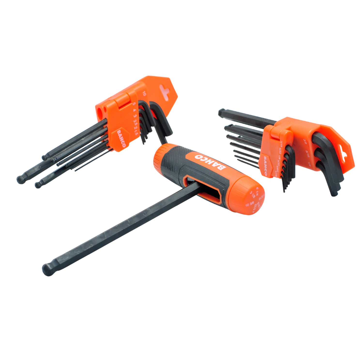 set 19 pzs llaves allen bola con mango 